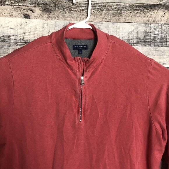 Peter Millar Crown Crafted 1/4 Zip Golf Pullover Large Pink Casual - Picture 3 of 10